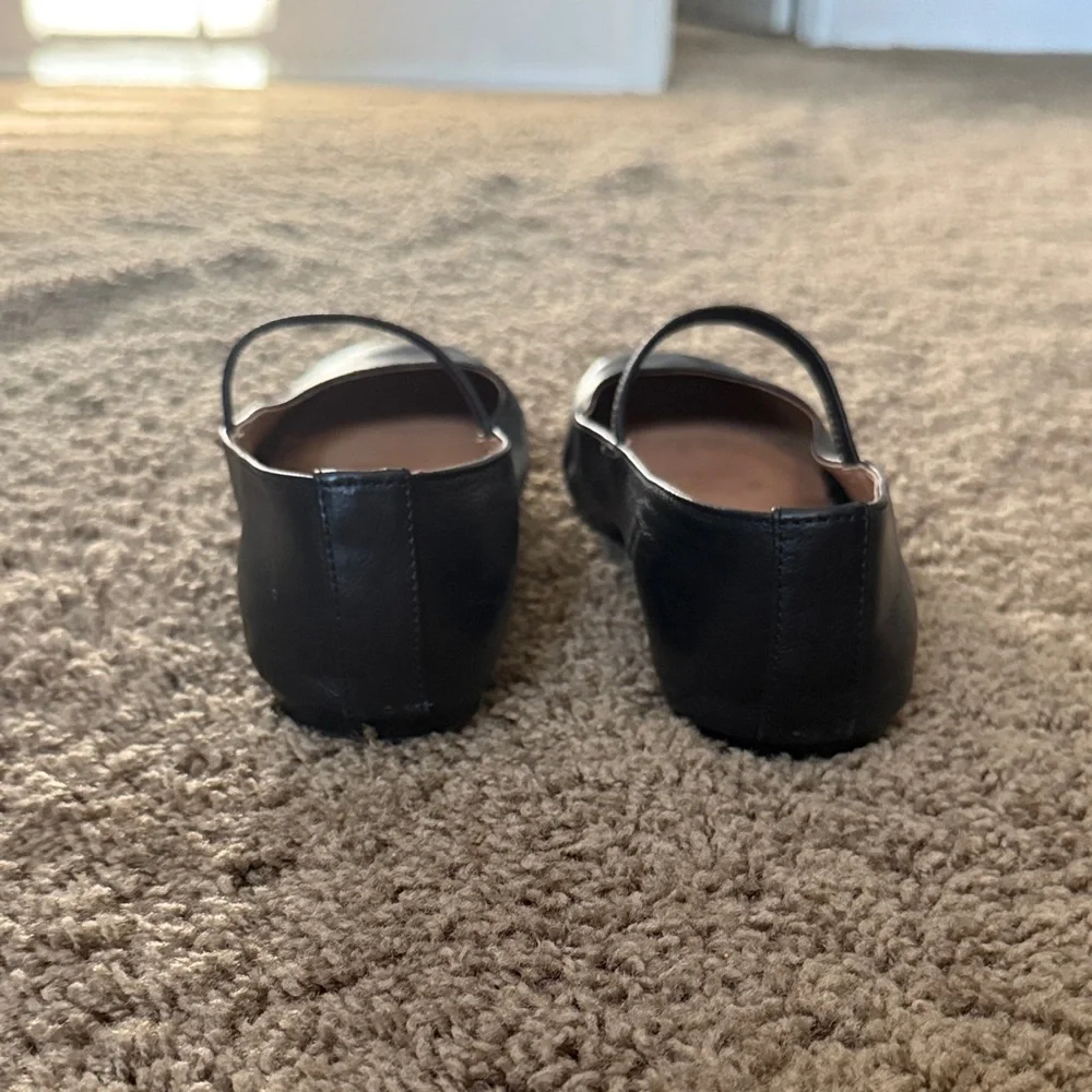 Madewell Greta Black Leather Flats - Picture 3 of 5